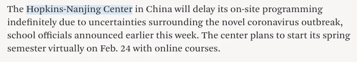 hopkins-nanjng center - delay - coronavirus